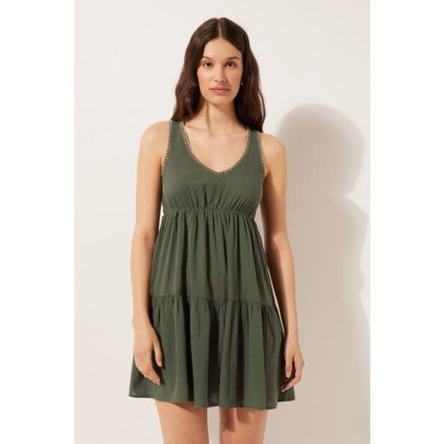 Robe courte brodée Taille L - Calzedonia - Modalova