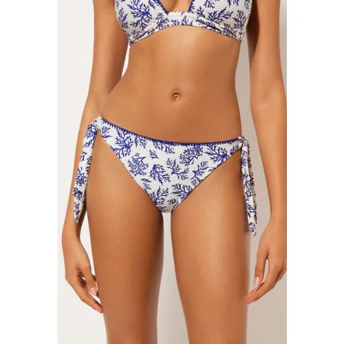 Bas de maillot à lanières Blue Corals Taille L - Calzedonia - Modalova