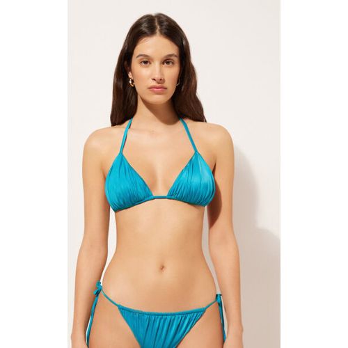 Haut de Maillot Triangle Rembourrage Amovible Shiny Satin Taille XS / 1 - Calzedonia - Modalova