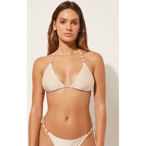 Haut de maillot triangle rembourrage amovible Golden Gleam Taille 42 - Calzedonia - Modalova