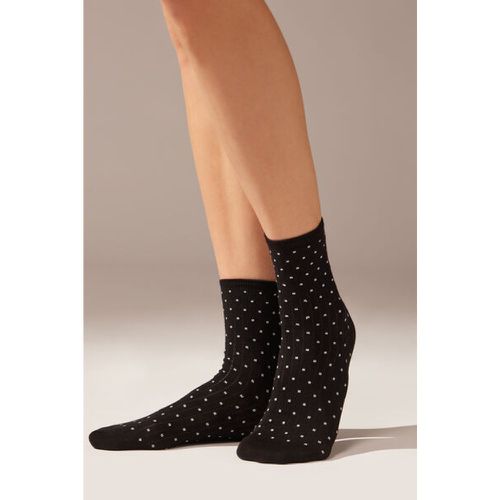 Chaussettes courtes à pois et paillettes Taille TAILLE UNIQUE - Calzedonia - Modalova