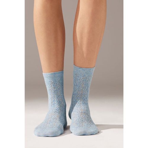 Chaussettes basses en lin ajourées Taille TAILLE UNIQUE - Calzedonia - Modalova