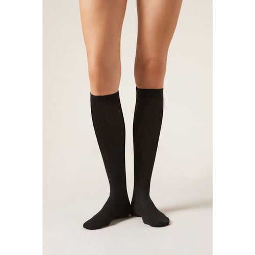 Chaussettes hautes côtelées Taille TAILLE UNIQUE - Calzedonia - Modalova