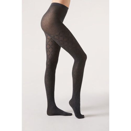 Collant en cachemire à losanges Taille XS/S - Calzedonia - Modalova