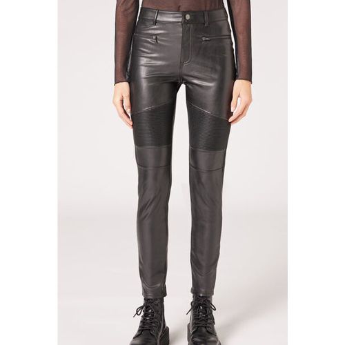 Legging motard skinny enduit thermique Taille L - Calzedonia - Modalova