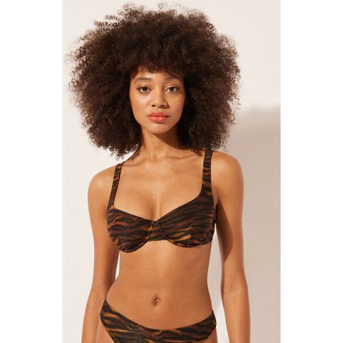 Haut de maillot balconnet à motif animalier Mombasa Taille 40 - Calzedonia - Modalova