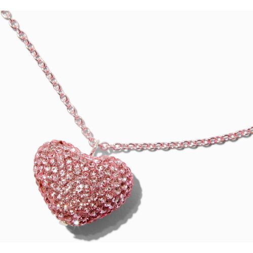 Collier à pendentif cœur en strass pavé - Claire's - Modalova