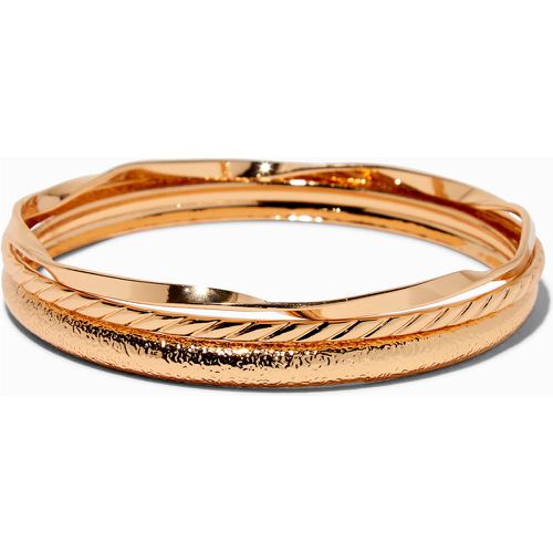 Bracelets fins bangle texturés aux designs variés couleur - Lot de 3 - Claire's - Modalova