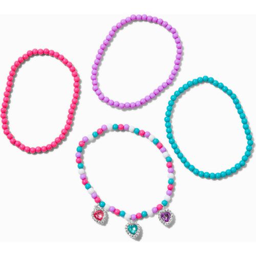 Bracelets élastiques perlés avec perles de rocaille tons de bijoux Club - Lot de 4 - Claire's - Modalova