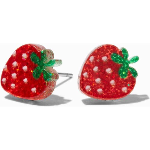 Clous d'oreilles à paillettes fraise - Claire's - Modalova