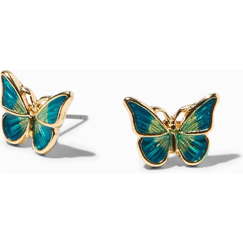 Clous d'oreilles papillon bleus et - Claire's - Modalova