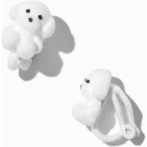 Boucles d'oreilles à clip chiot duveteuses blanches - Claire's - Modalova