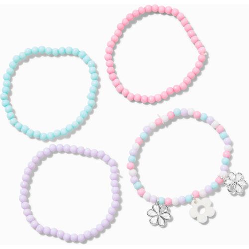 Bracelets élastiques perlés avec perles de rocaille Club - Lot de 4 - Claire's - Modalova
