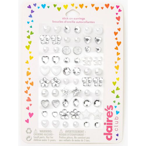 Boucles d'oreilles autocollantes occasion spéciale Club - Couleur argentée, lot de 30 - Claire's - Modalova