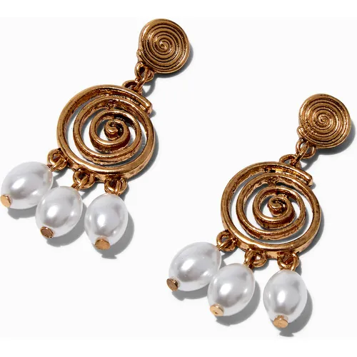 Pendantes 2,5 cm perles d'imitation tourbillon couleur - Claire's - Modalova