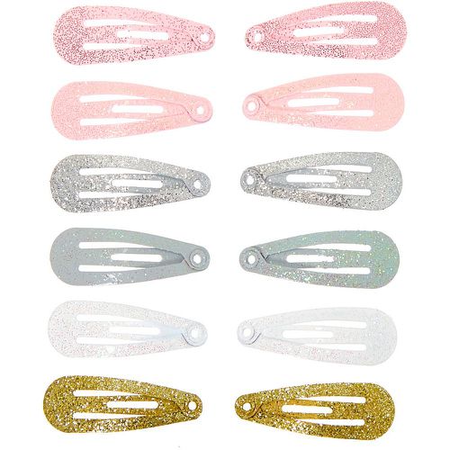 Mini barrettes clic clac pailletées Club - Lot de 12 - Claire's - Modalova