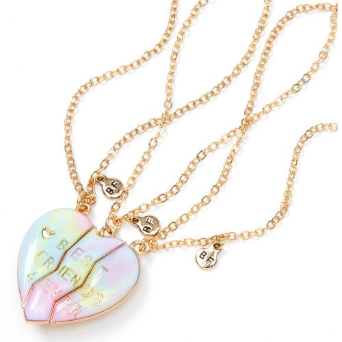 Colliers à pendentif cœur en dégradé de couleurs pastel best friends - Lot de 3 - Claire's - Modalova