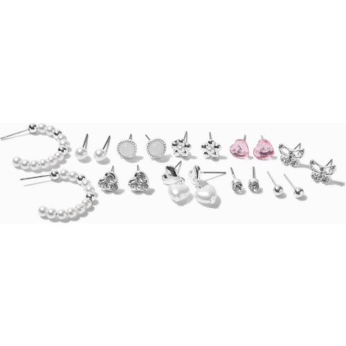 Boucles d'oreilles empilables perle d'imitation couleur - Lot de 10 - Claire's - Modalova