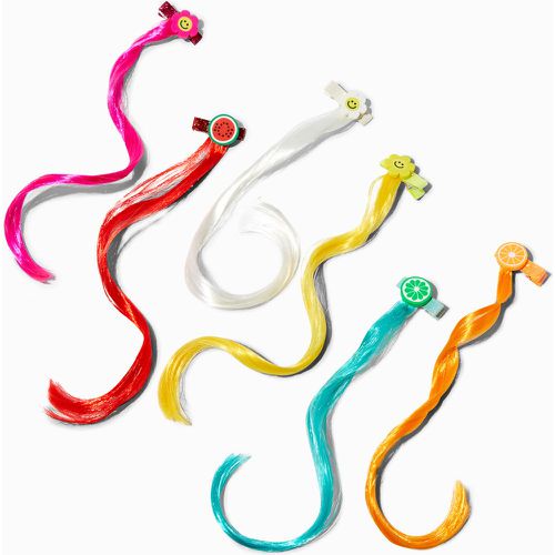 Barrettes avec cheveux synthétiques fruits Club - Lot de 6 - Claire's - Modalova