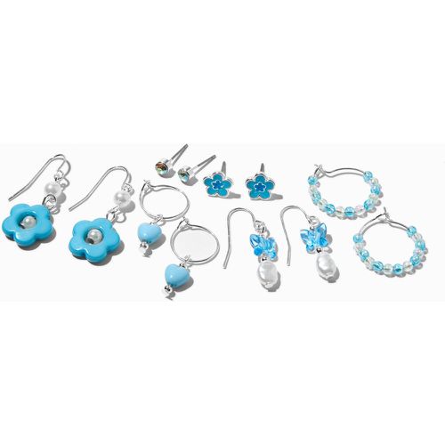 Lot de boucles d'oreilles superposables avec fleurs perlées années 90 - Lot de 6 - Claire's - Modalova