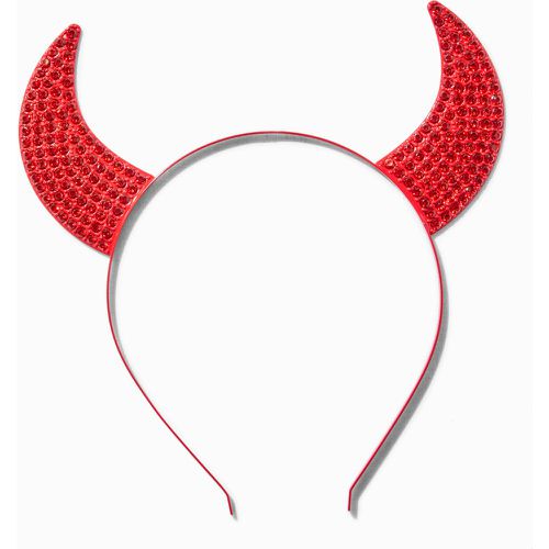 Serre-tête en strass à cornes de diable - Claire's - Modalova