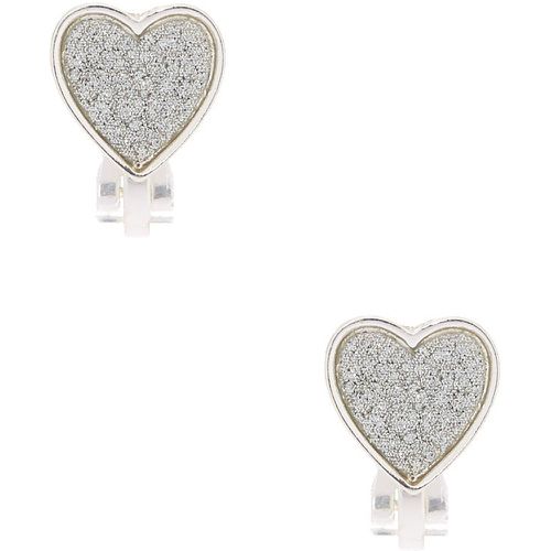 Boucles d'oreilles à clip en forme de cœur à paillettes - Claire's - Modalova