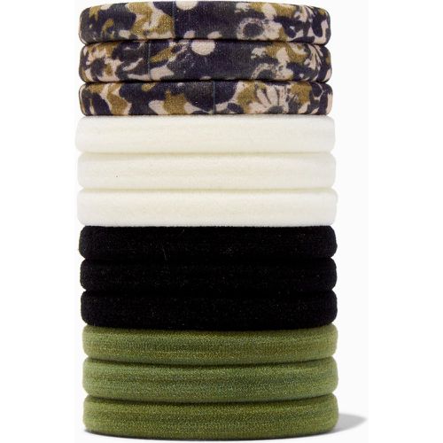 Élastiques unis et floraux camouflage - Lot de 12 - Claire's - Modalova