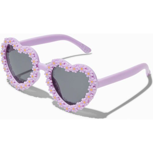 Lunettes de soleil cœur florales violettes Club - Claire's - Modalova