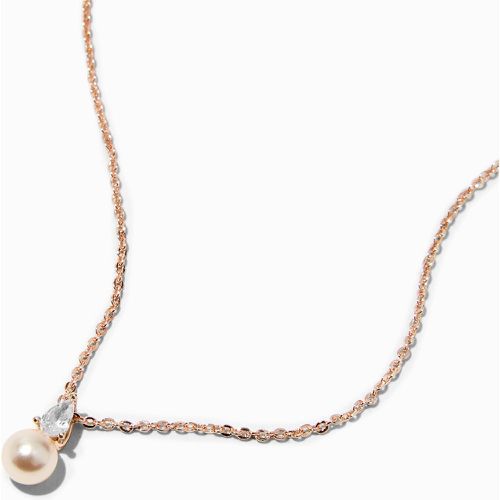 Collier à pendentif strass et perles d'imitation couleur doré - Claire's - Modalova