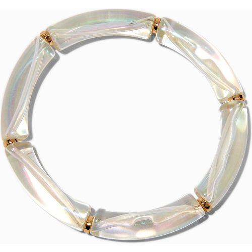 Bracelet élastique tubulaire iridescent - Claire's - Modalova