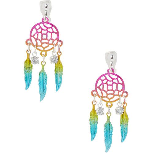 Boucles d'oreille attrape-rêves à clip -- 3,8 cm - Claire's - Modalova