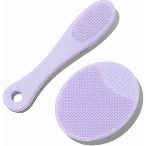 Brosse nettoyante pour le visage en silicone violette - Lot de 2 - Claire's - Modalova