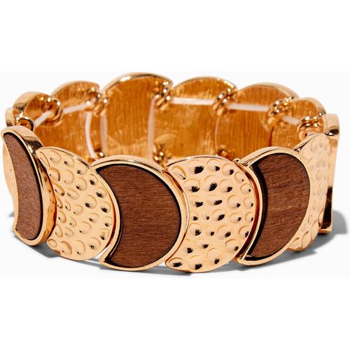 Bracelet élastique disque texturé bois d’imitation et couleur - Claire's - Modalova