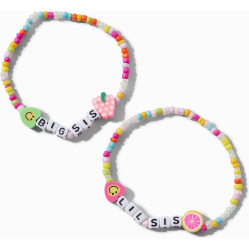 Bracelets élastiques perlés Big Sis et Little Sis best friends - Lot de 2 - Claire's - Modalova