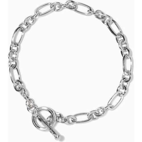 Bracelet en maillons de chaîne figaro épais avec fermoir en T couleur - Claire's - Modalova