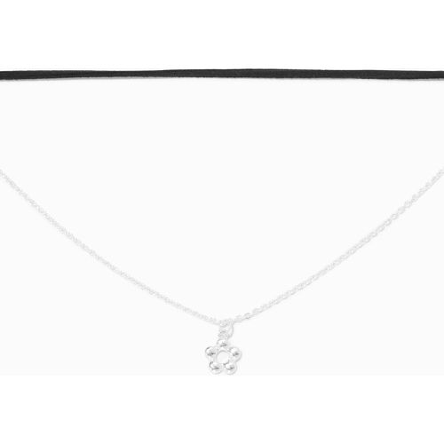 Ras-de-cou et collier à pendentif marguerite couleur argentée - Lot de 2 - Claire's - Modalova