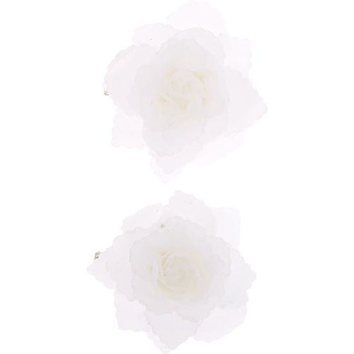 Barrettes à fleurs blanches - Claire's - Modalova