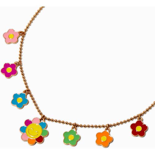 Collier à breloques fleurs marguerites visage souriant Club - Claire's - Modalova