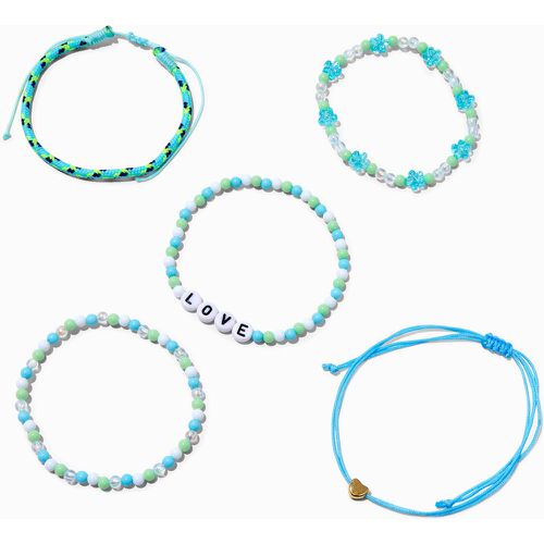 Lot de bracelets élastiques perlés « Love » - Lot de 5 - Claire's - Modalova