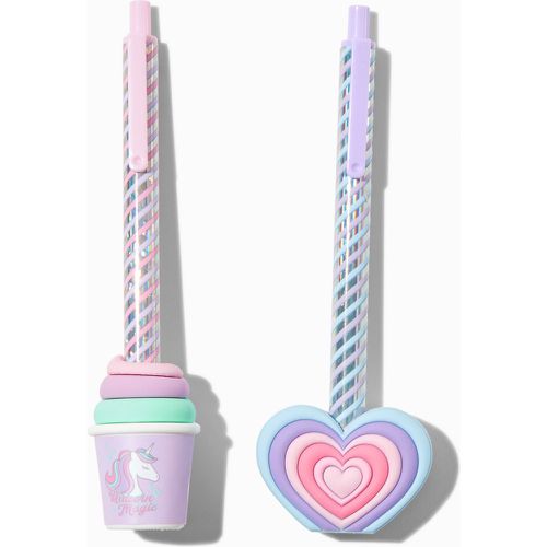 Lot de stylos à bille magie et cœur de licorne - Lot de 2 - Claire's - Modalova