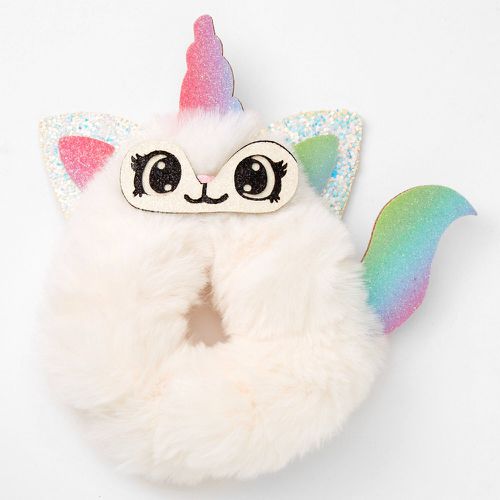 Chouchou chat-licorne en fausse fourrure de taille moyenne - Claire's - Modalova