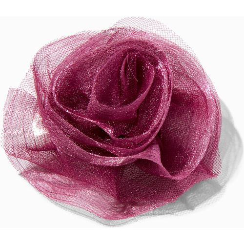 Barrette florale rosette violette - Claire's - Modalova