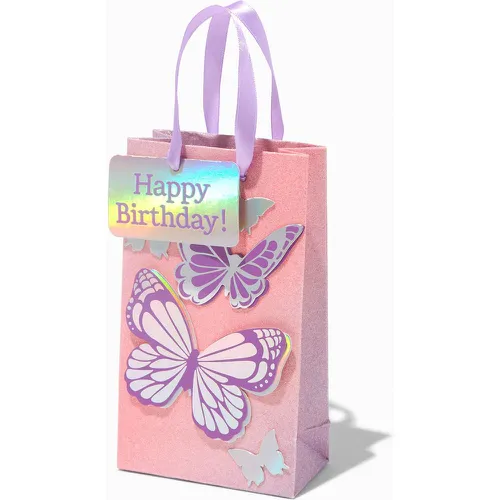 Sac cadeau papillon 3D Joyeux anniversaire - Petit - Claire's - Modalova