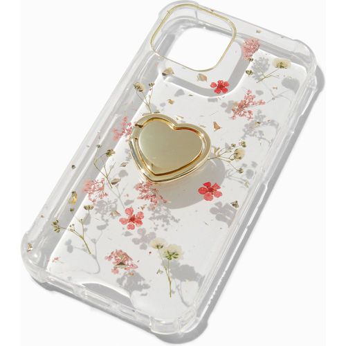 Coque de protection pour portable fleurs séchées avec support anneau cœur - Compatible avec iPhone® 13/14 - Claire's - Modalova