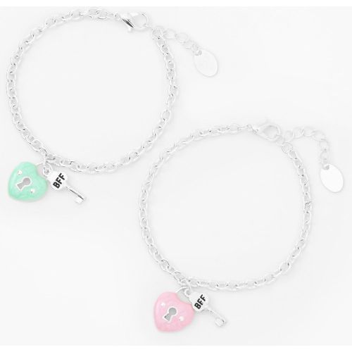 Bracelets best friends avec breloque cadenas cœur - Lot de 2 - Claire's - Modalova