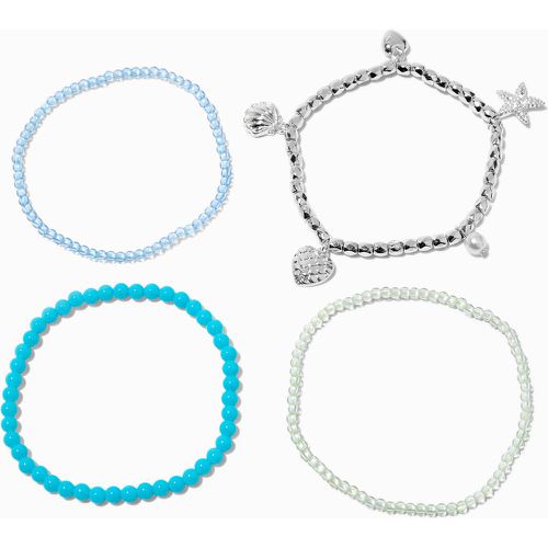 Bracelets élastiques sirène turquoise - Lot de 4 - Claire's - Modalova