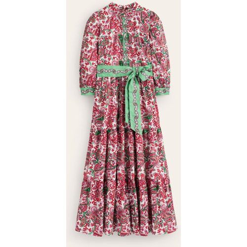 Robe longue Alba volantée en coton - Boden - Modalova