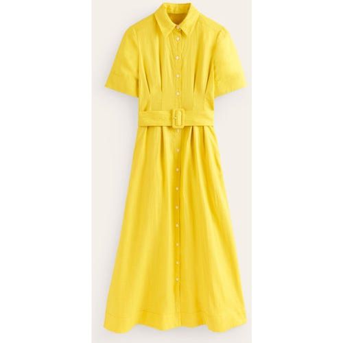 Robe-chemise midi Louise en lin - Boden - Modalova