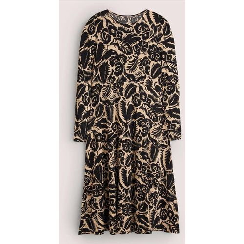 Robe midi col rond en jersey - Boden - Modalova