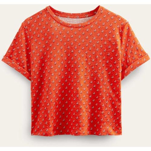 T-shirt imprimé en lin - Boden - Modalova